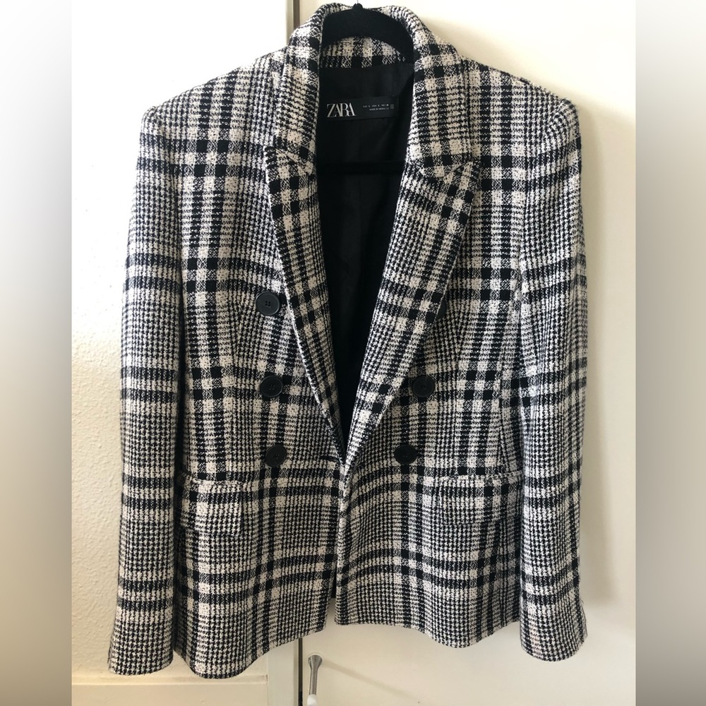 Zara Women’s Plaid Blazer, Size Small